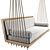 Hanging Swing Sofa: Wooden Frame, Removable Cushions 3D model small image 10