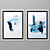 Azul I & II: Paper Painting, Framed Art by Novocuadro Art Company 3D model small image 3