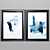 Azul I & II: Paper Painting, Framed Art by Novocuadro Art Company 3D model small image 5