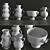 Modern Eve Vases Set 3D model small image 1