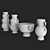 Modern Eve Vases Set 3D model small image 4