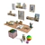 Delightful Kids Decor Set: Storage Box, Shelves, Elephant Toy & Wooden Blocks 3D model small image 3