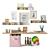 Delightful Kids Decor Set: Storage Box, Shelves, Elephant Toy & Wooden Blocks 3D model small image 4