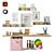 Delightful Kids Decor Set: Storage Box, Shelves, Elephant Toy & Wooden Blocks 3D model small image 5