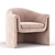 Elegant Linen Chair 3D model small image 3