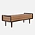 Ansa Charme Tan Bench: Stylish and Comfortable Seating Solution 3D model small image 2