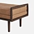 Ansa Charme Tan Bench: Stylish and Comfortable Seating Solution 3D model small image 3