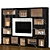 Modern Floating TV Wall Unit 3D model small image 2