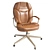 ErgoLux Leather Office Chair 3D model small image 2