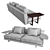 Porada Abacus 2-Seater Sofa 3D model small image 3