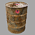 Rustic Barrel 3D Model with Peeling Paint 3D model small image 1