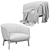 Elegant Livre Armchair by Gallotti & Radice 3D model small image 4