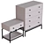 Classic Chest and Bedside Tables Set 3D model small image 3