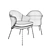 Modern Elegance: MINOTTI Angie Dining Chair 3D model small image 3