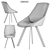 Ritz Velour Chair - Stylish Comfort 3D model small image 3