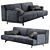 Modern Lounge Club Sofa 3D model small image 1