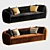 Elegant Modern Eichholtz Sofa 3D model small image 1