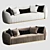 Elegant Modern Eichholtz Sofa 3D model small image 2