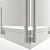 Sleek Glass Railing 3D model small image 3