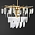 Murano Glass Chandelier: Silver Leaf Textured 3D model small image 1