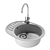 Versatile 3-in-1 Kitchen Sink 3D model small image 2