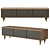 Modern Walnut TV Stand 3D model small image 1