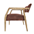 Vintage Velvet Lounge Chair 3D model small image 3