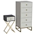 Comfy Chest & Cross-Mini Bedside: Sleek and Stylish 3D model small image 4