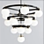 Alluria 16-Light Weathered Black Chandelier 3D model small image 2