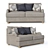 Cozy Dandrea Loveseat: Comfort & Style 3D model small image 1