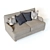 Cozy Dandrea Loveseat: Comfort & Style 3D model small image 3