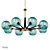 Turquoise Glass Chandeliers Set 3D model small image 3