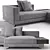 Modern White Sofa: Minotti 3D model small image 2