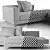 Modern White Sofa: Minotti 3D model small image 3