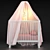 Dreamy Canopy Baby Bed 3D model small image 1