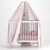 Dreamy Canopy Baby Bed 3D model small image 2