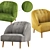 Elegant Margot Accent Armchair 3D model small image 2