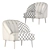 Elegant Margot Accent Armchair 3D model small image 4