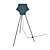 Stylish Turquoise Floor Lamp 3D model small image 2