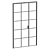 Modern Glass Partition Door 3D model small image 1