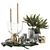 Stylish Chrome Decor Set by H&M 3D model small image 1