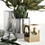 Stylish Chrome Decor Set by H&M 3D model small image 4