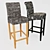 Unique Duo: Dual Material Bar Stools 3D model small image 1