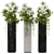 Cube Tall Pot Flowers Indoors 3D model small image 1