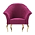 Elegant MIMI Arm Chair: Indulge in Luxury 3D model small image 1