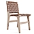 Elegant Teak Wood Chair 3D model small image 1
