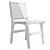 Elegant Teak Wood Chair 3D model small image 5