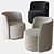 Chloe Swivel Armchair: Sleek Italian Design 3D model small image 2