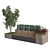6-Piece Tree Set with Bench 3D model small image 3