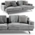 Elegant Lemamobili Mustique Sofa 3D model small image 1